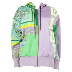 Versace, felpa con cappuccio con stampa barocca taglia XS