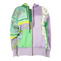 Versace Barock Druck Zip-Up Hoodie Größe XS