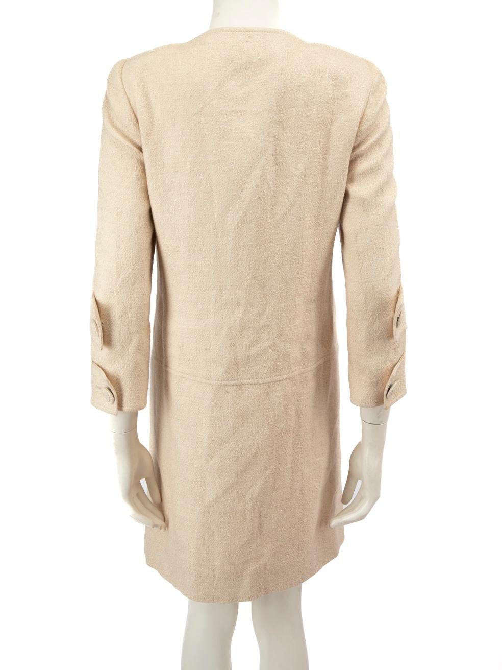 Versace Beige Mid Length Coat Size S In Good Condition In London, GB