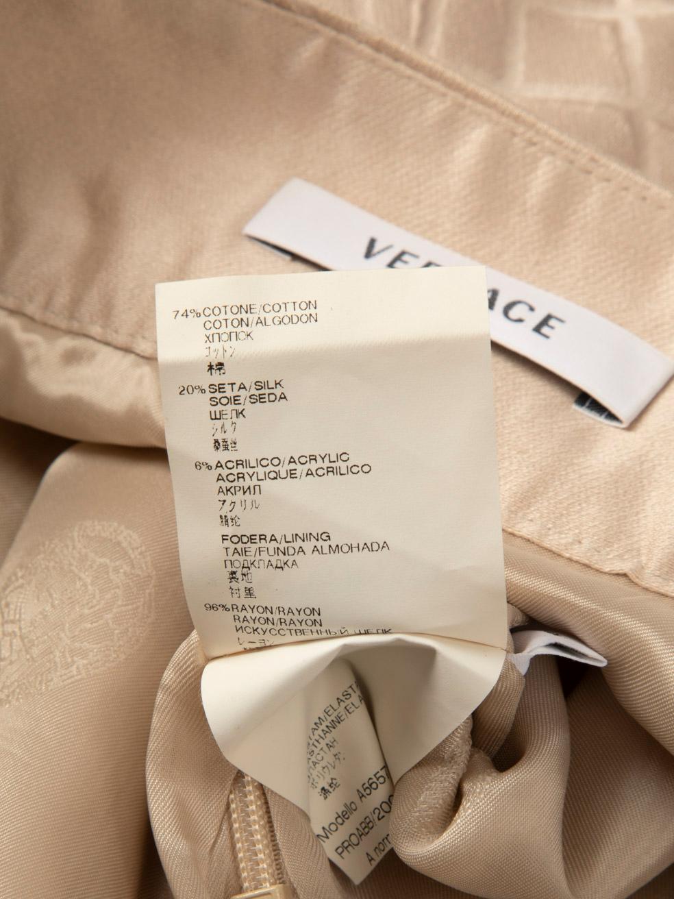 Jupe en python beige de Versace Taille S en vente 5