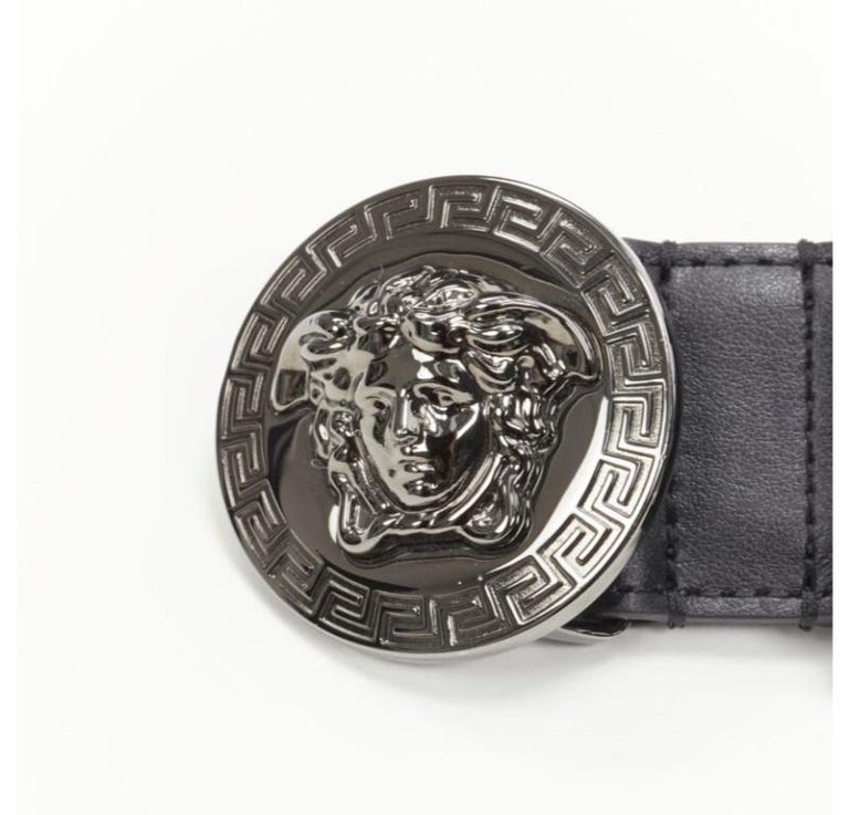 VERSACE Biggie Medusa Medallion Coin silver buckle black  display picture 1