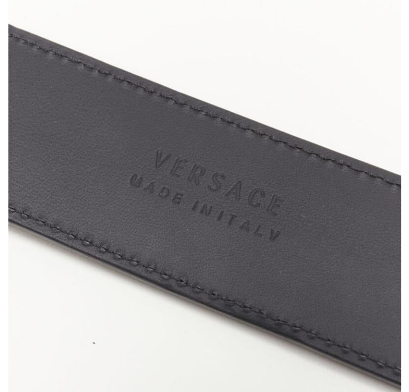 VERSACE Biggie Medusa Münzsilberschnalle schwarzer Gürtel 115cm 44-48