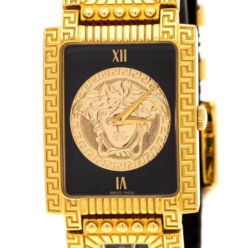 versace watch gold plated