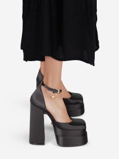 Versace Black Aevitas Platform Heels Size IT 38