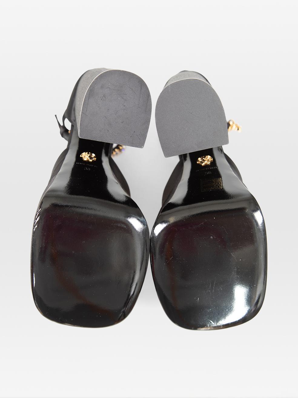 Talons à plateforme Aevitas noirs de Versace Taille IT 38 Neuf - En vente à London, GB