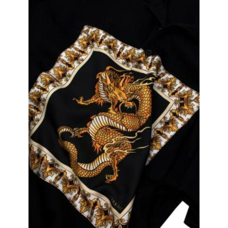 Versace Black and Gold Dragon-print Shirt For Sale 3
