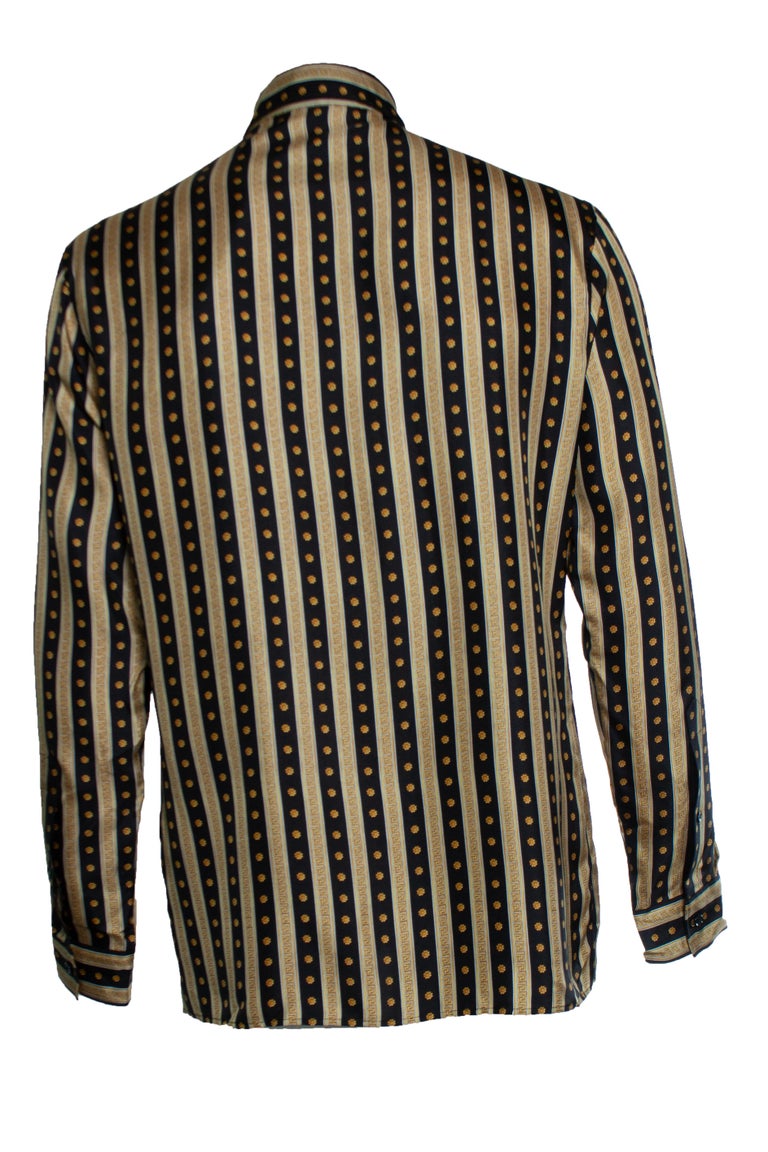 versace black and gold dress shirt Versace, greca print For Sale at 1stDibs Web Collection: Birthday dress