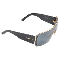 Versace black and gold mask sunglasses, mid 2000s