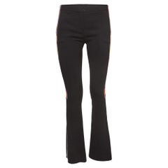 Versace Black and Multicolor Baroque Printed Crepe Trousers S