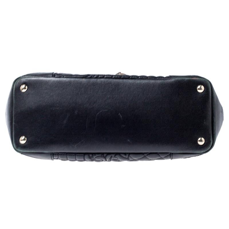 Versace Black Barocco Leather Altea Top Handle Bag 3