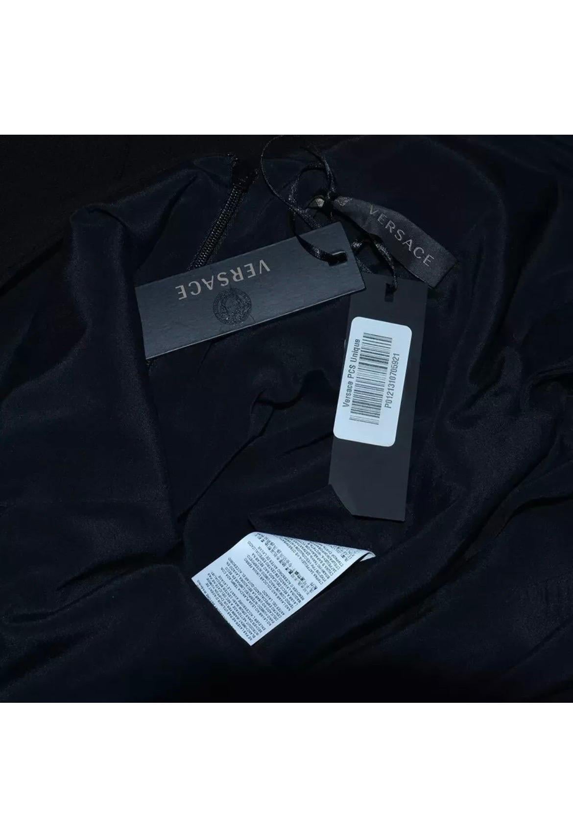 Schwarzes Bi-Stretch-Bodycon-Kleid aus Krepp von Versace 42 - 6 im Angebot 1