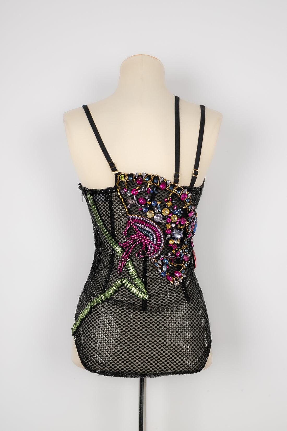 Versace Black Bodysuit, 2022 For Sale 1