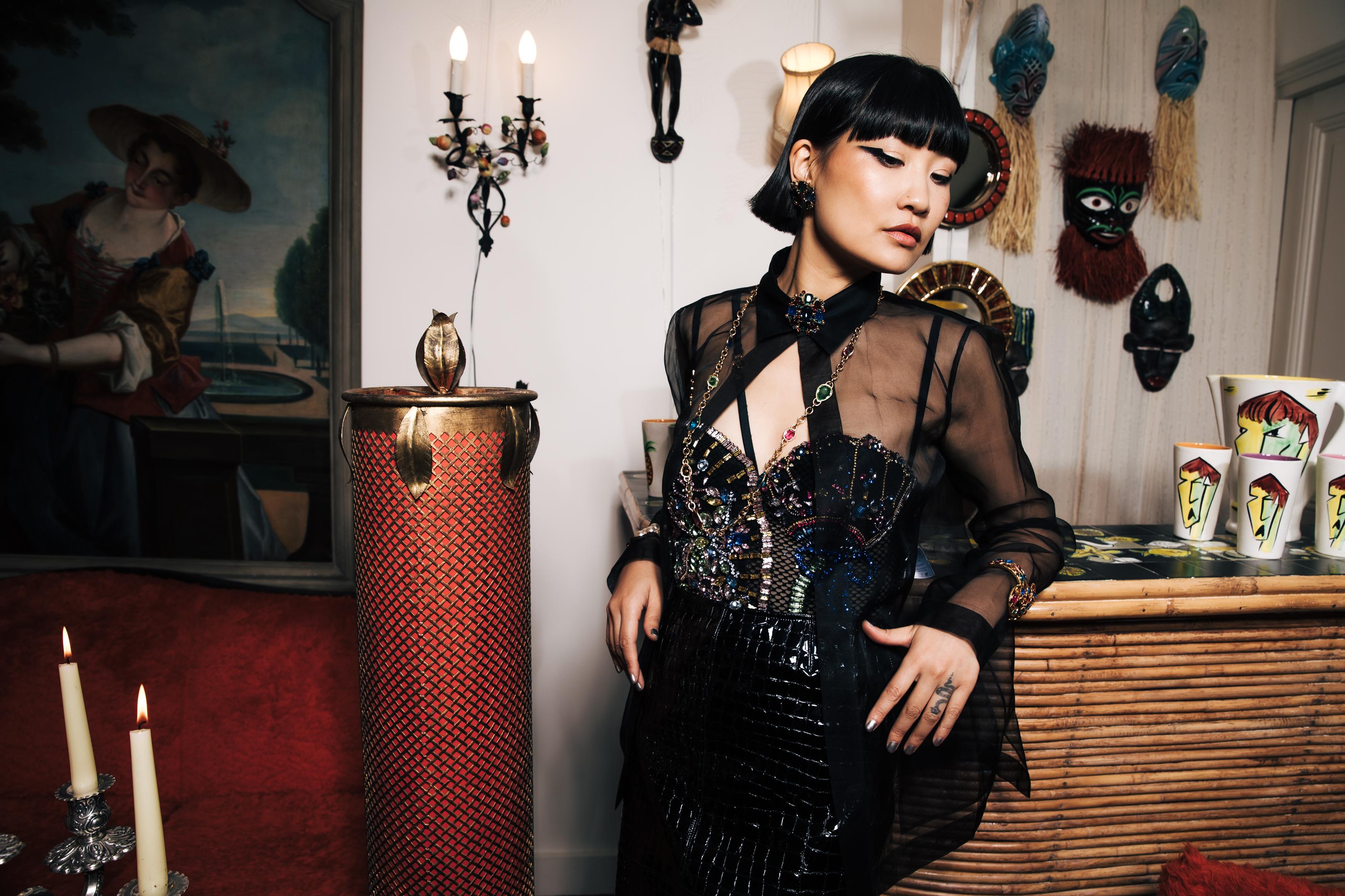 Versace Black Bodysuit, 2022 In Good Condition For Sale In SAINT-OUEN-SUR-SEINE, FR