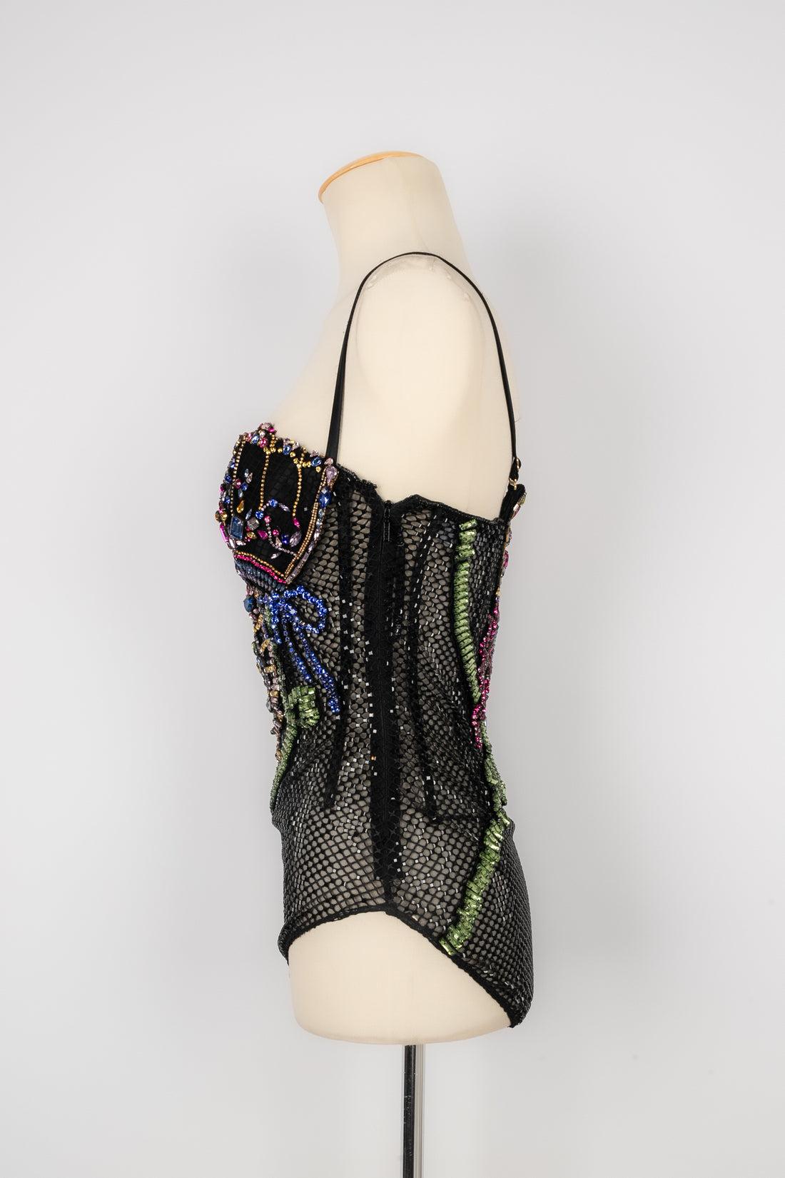 Versace Black Bodysuit, 2022 For Sale 3