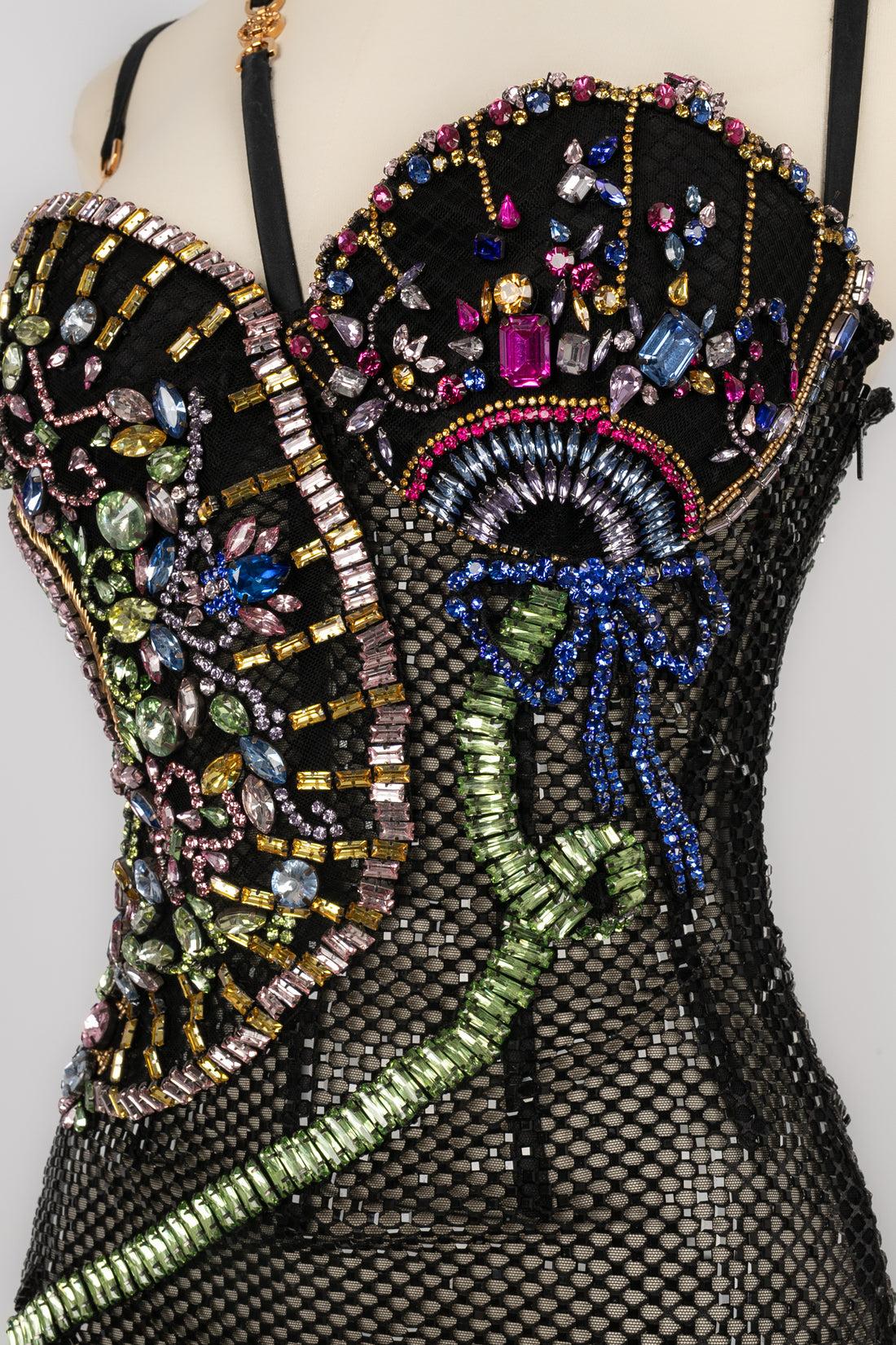 Versace Black Bodysuit, 2022 For Sale 6