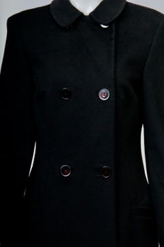 Versace Black Cashmere-Blend Coat