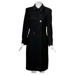 Versace Black Cashmere-Blend Coat