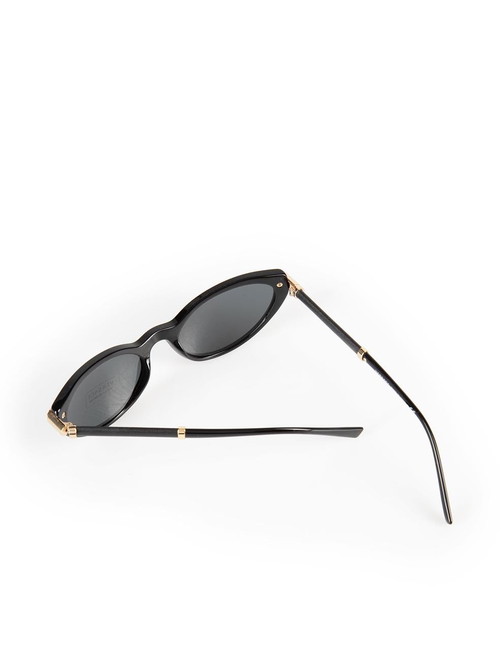Versace Black Cat Eye Logo Detail Sunglasses For Sale 3