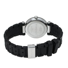 Versace Black Ceramic and Stainless Steel Diamond Reve 92Q Women Wristwatch 35mm
