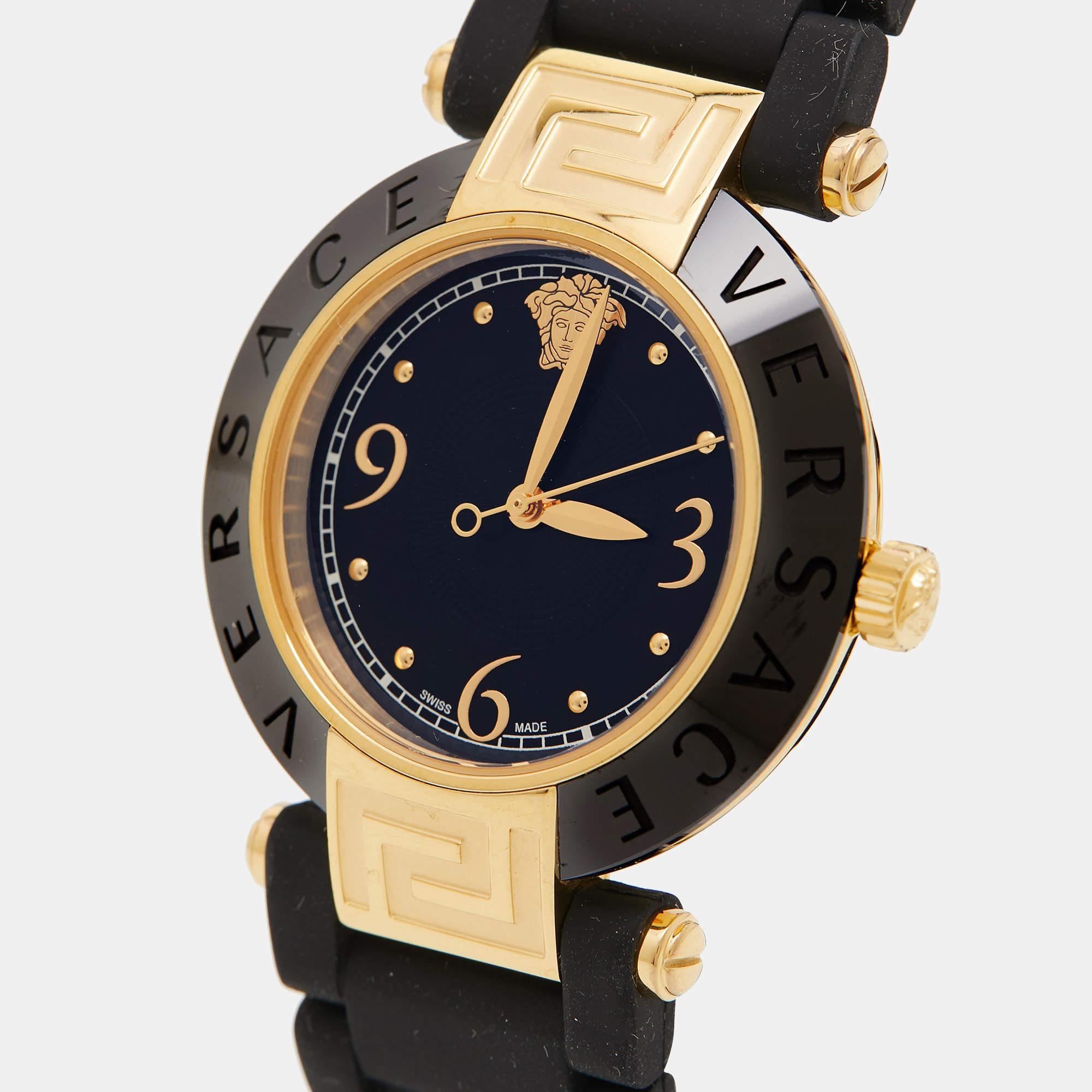 Laissez cette montre-bracelet de créateur vous accompagner avec aisance et dans un style luxueux. Magnifiquement fabriquée à l'aide de matériaux de qualité supérieure, cette montre de marque authentique est conçue pour être un accessoire remarquable