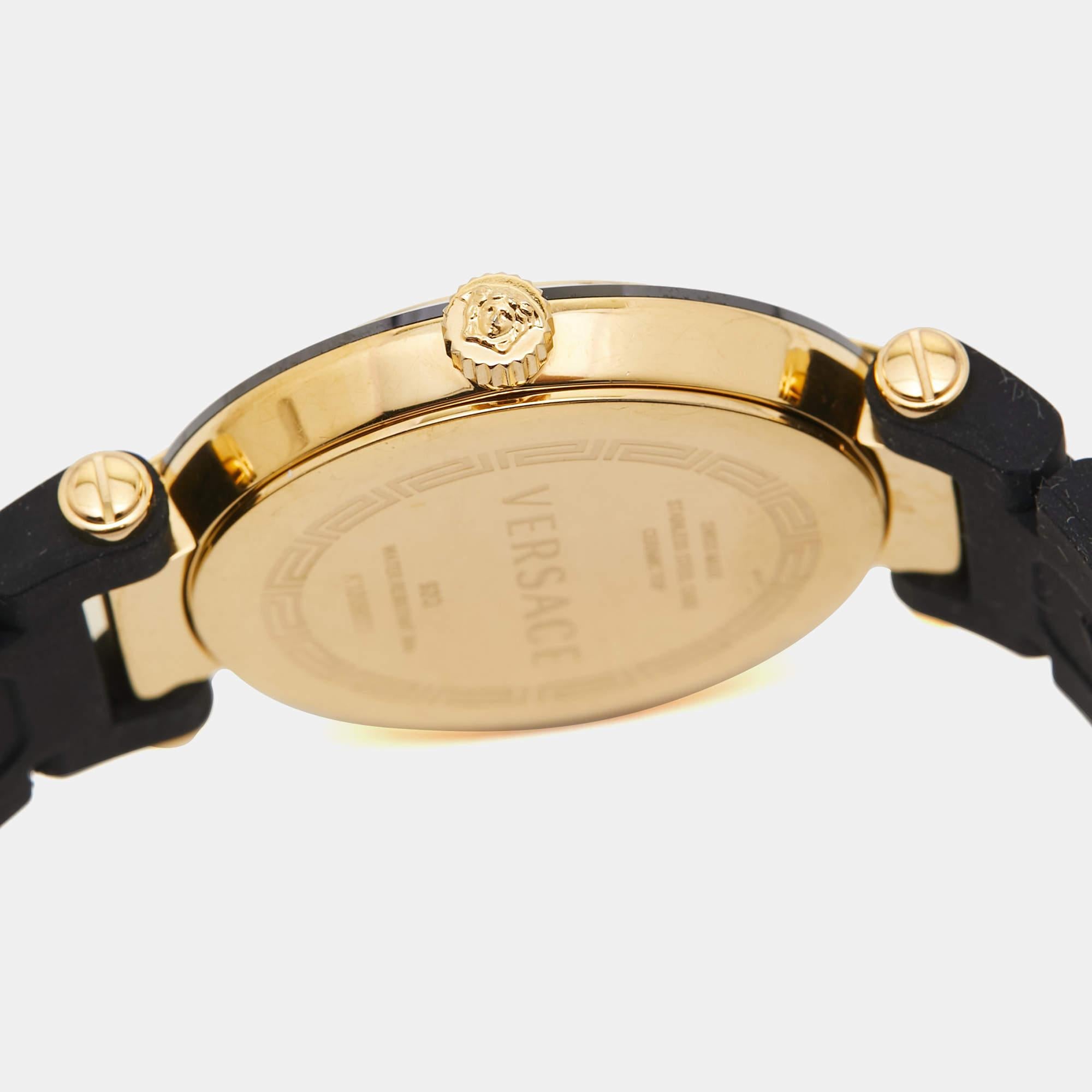 Céramique noire Versace  Montre-bracelet Reve 92Q pour femme 35 mm Pour femmes en vente