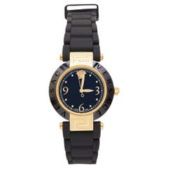 Versace Black Ceramic  Rubber Reve 92Q Women's Wristwatch 35 mm