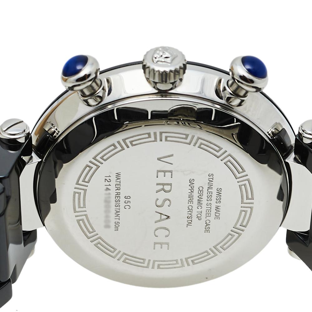 Versace Black Ceramic & Stainless Steel Reve 95C Women's Wristwatch 40 mm 1