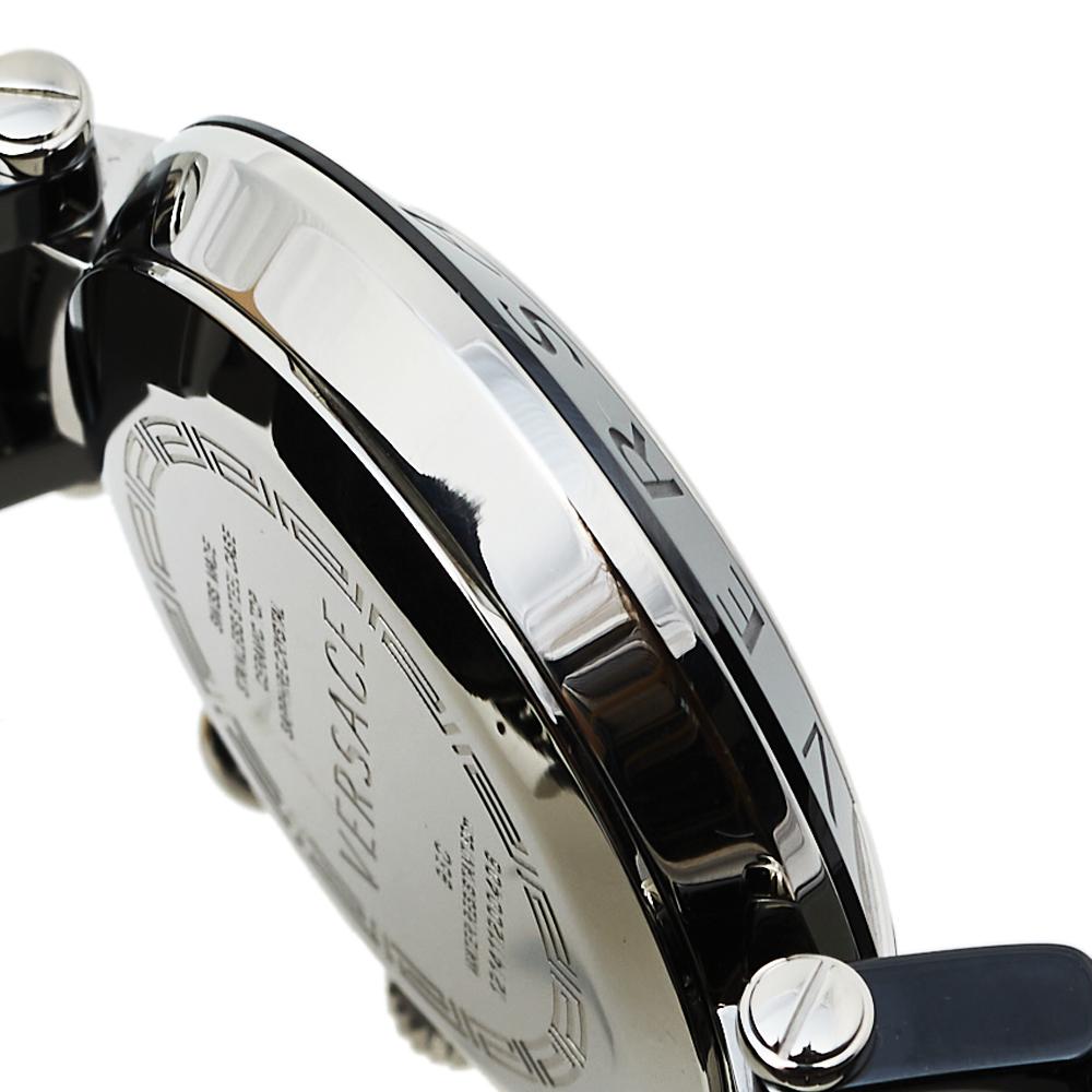 Versace Black Ceramic & Stainless Steel Reve 95C Women's Wristwatch 40 mm 3