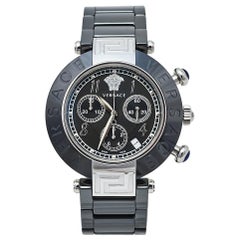Versace Black Ceramic & Stainless Steel Reve 95C Women's Wristwatch 40 mm