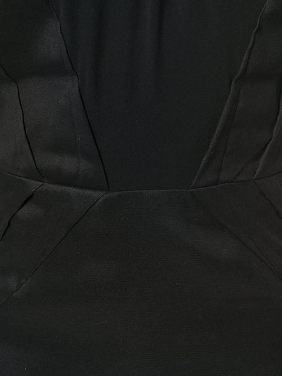 Versace Black Cocktail Silk Dress For Sale 1