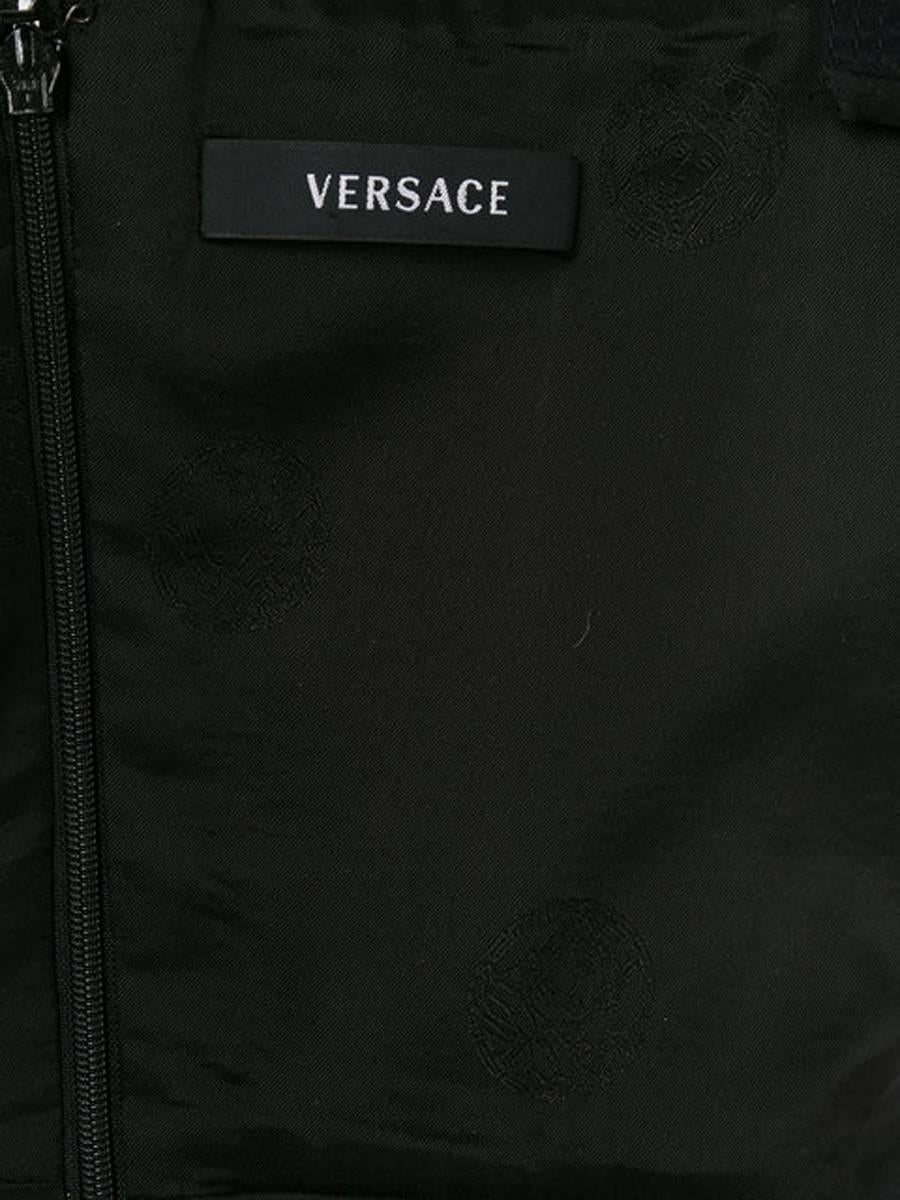 Versace Black Cocktail Silk Dress For Sale 2