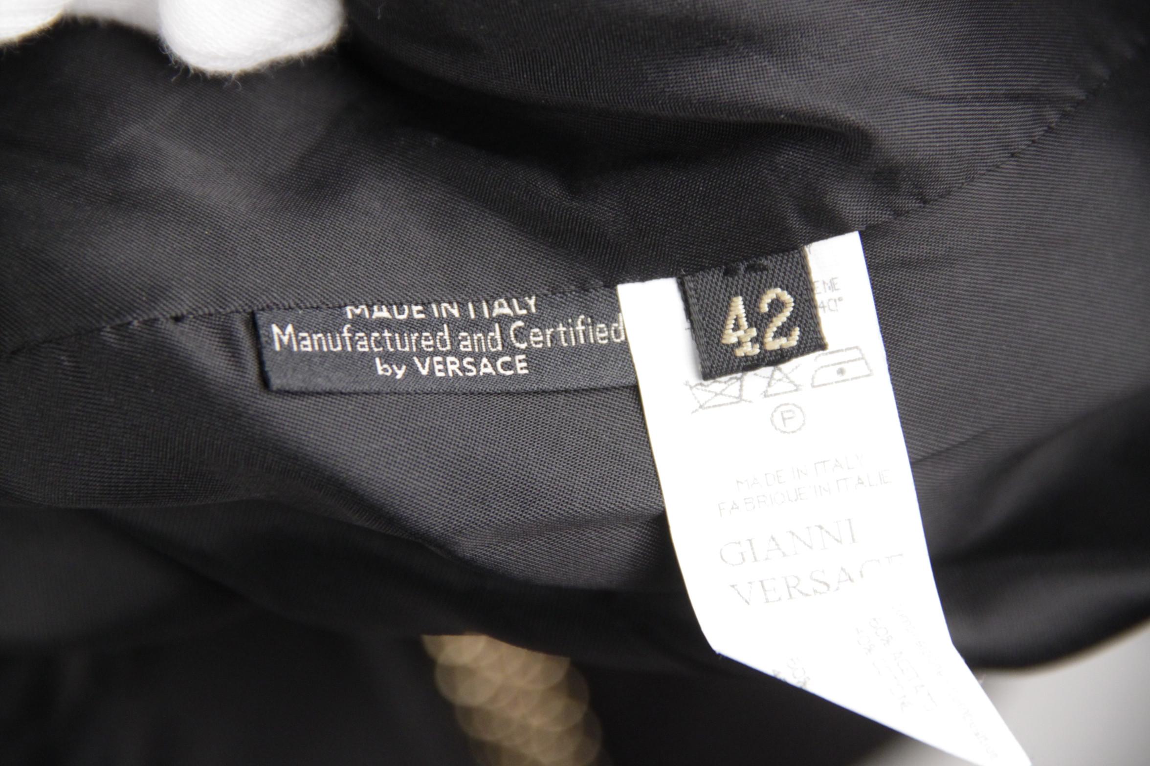 Versace Black Cotton Blend Halterneck dress with chain Strap Size 42 4