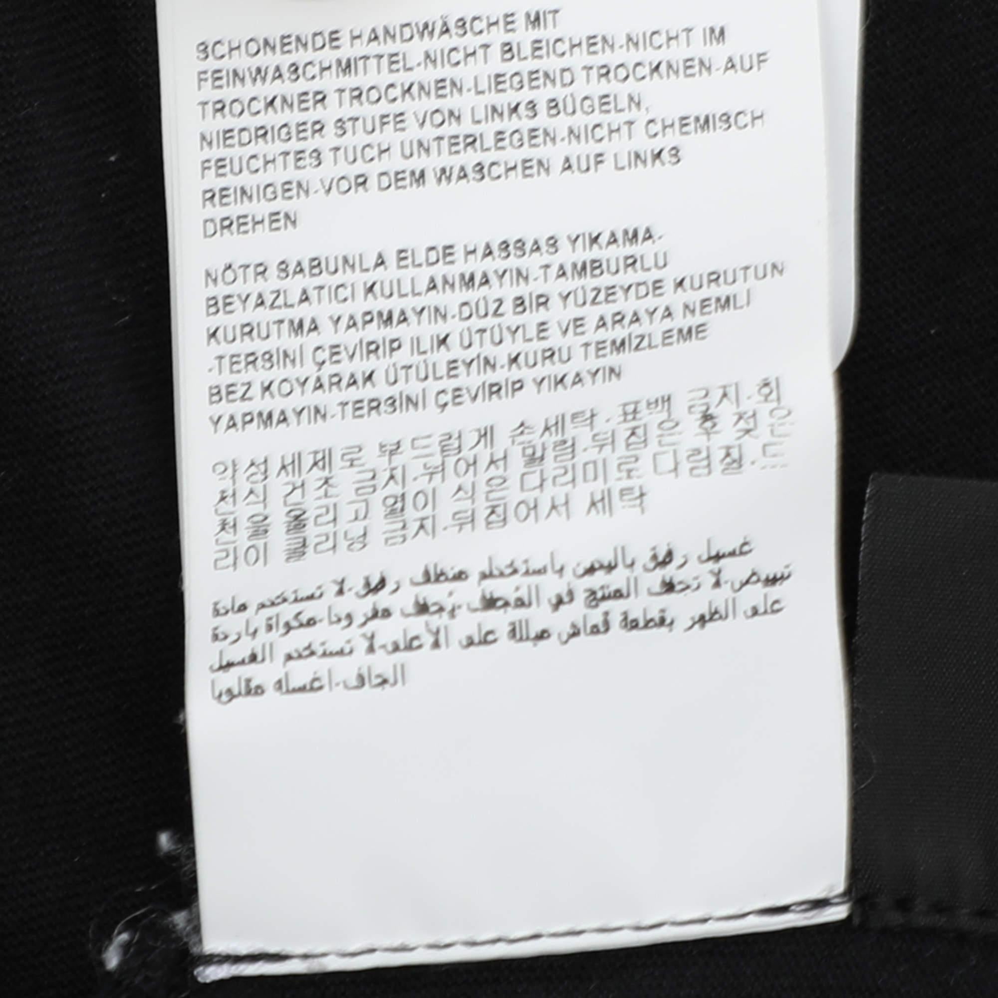 Camiseta estampada con logotipo de algodón negro Versace M en venta 4
