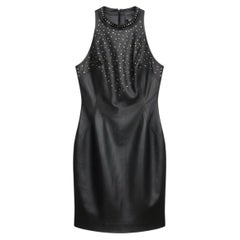 Miniabito Versace con decorazioni in cristallo nero