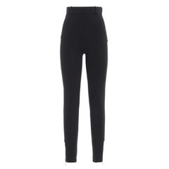 Versace Black Formal Knit Fitted Leggings / Pants Size 38
