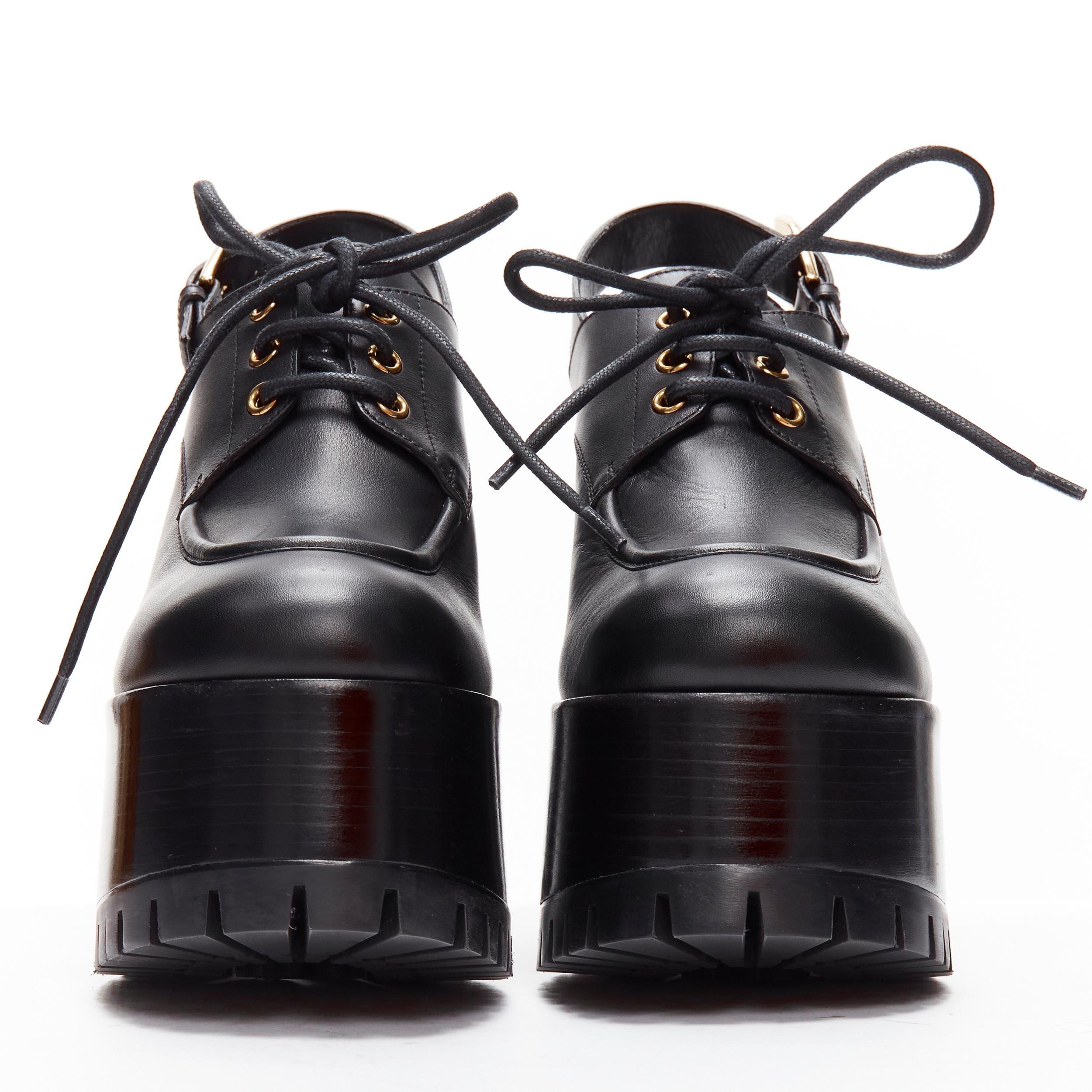 VERSACE negro hebilla dorada sling back negro 130mm plataforma mocasín EU37 Negro en venta