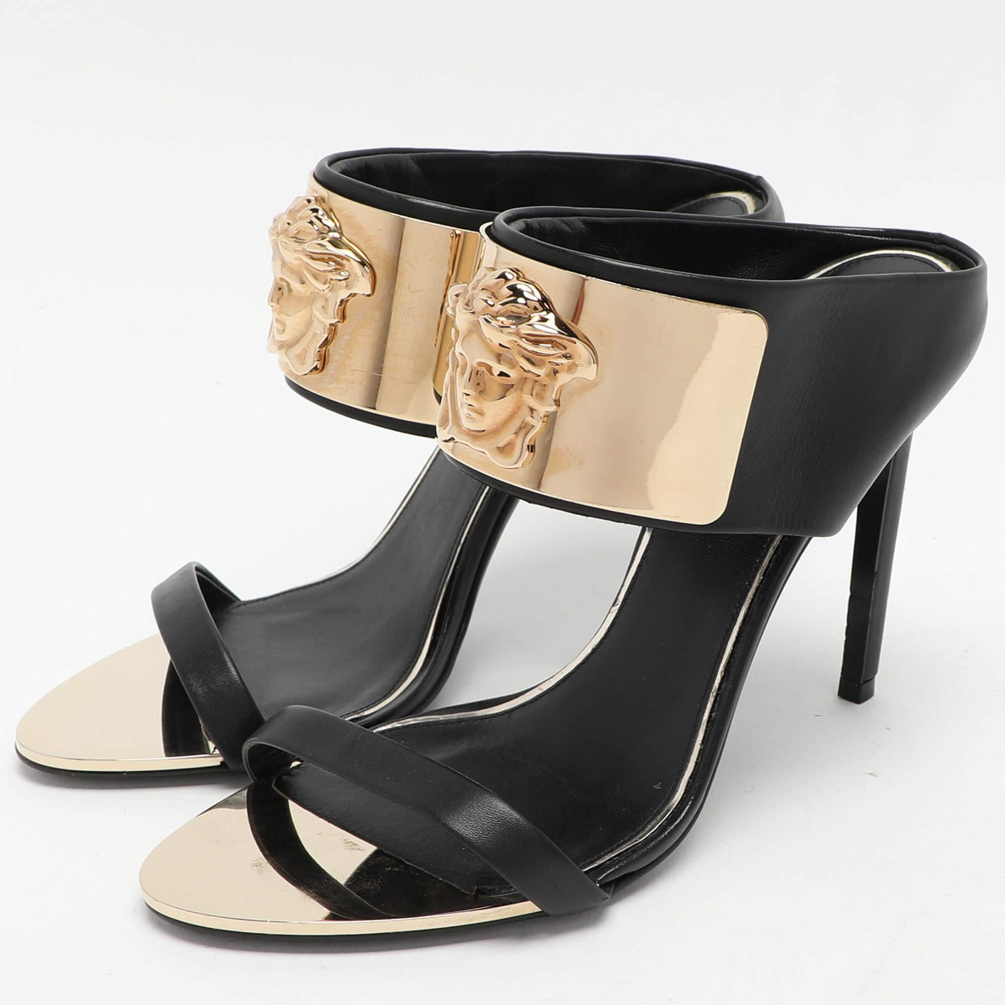 These sandals embody the perfect blend of edgy and timeless style. Crafted from quality materials these shoes will offer you the perfect height for a sophisticated look.