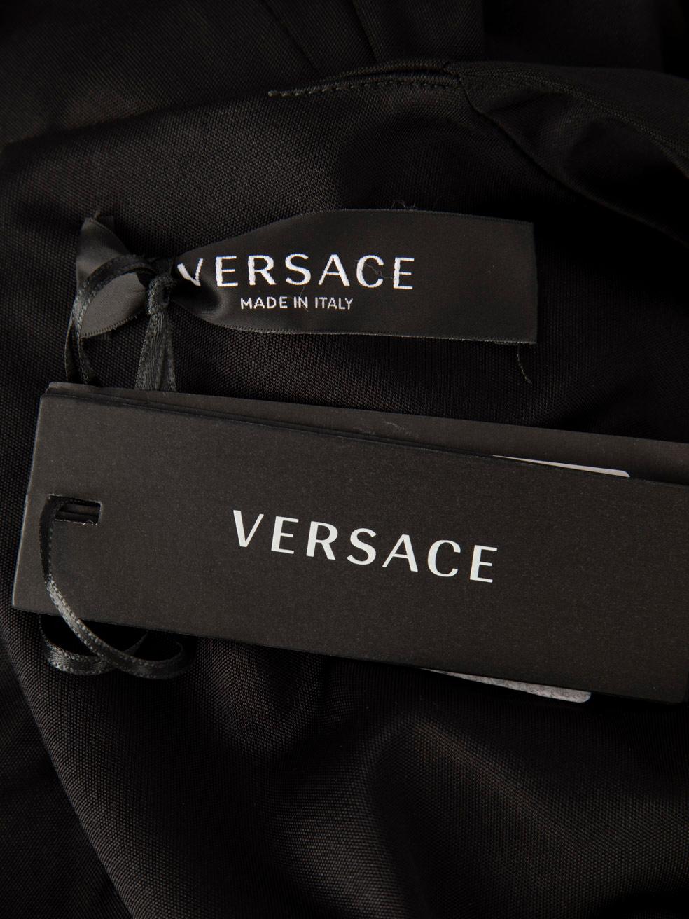 Versace Black Gold Medusa Buckle Dress Size M 2