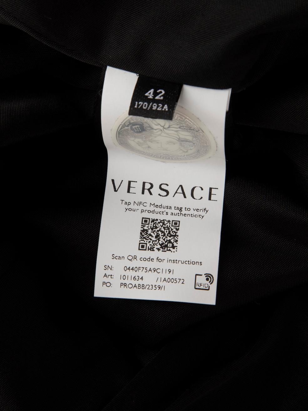 Versace Black Gold Medusa Buckle Dress Size M 4