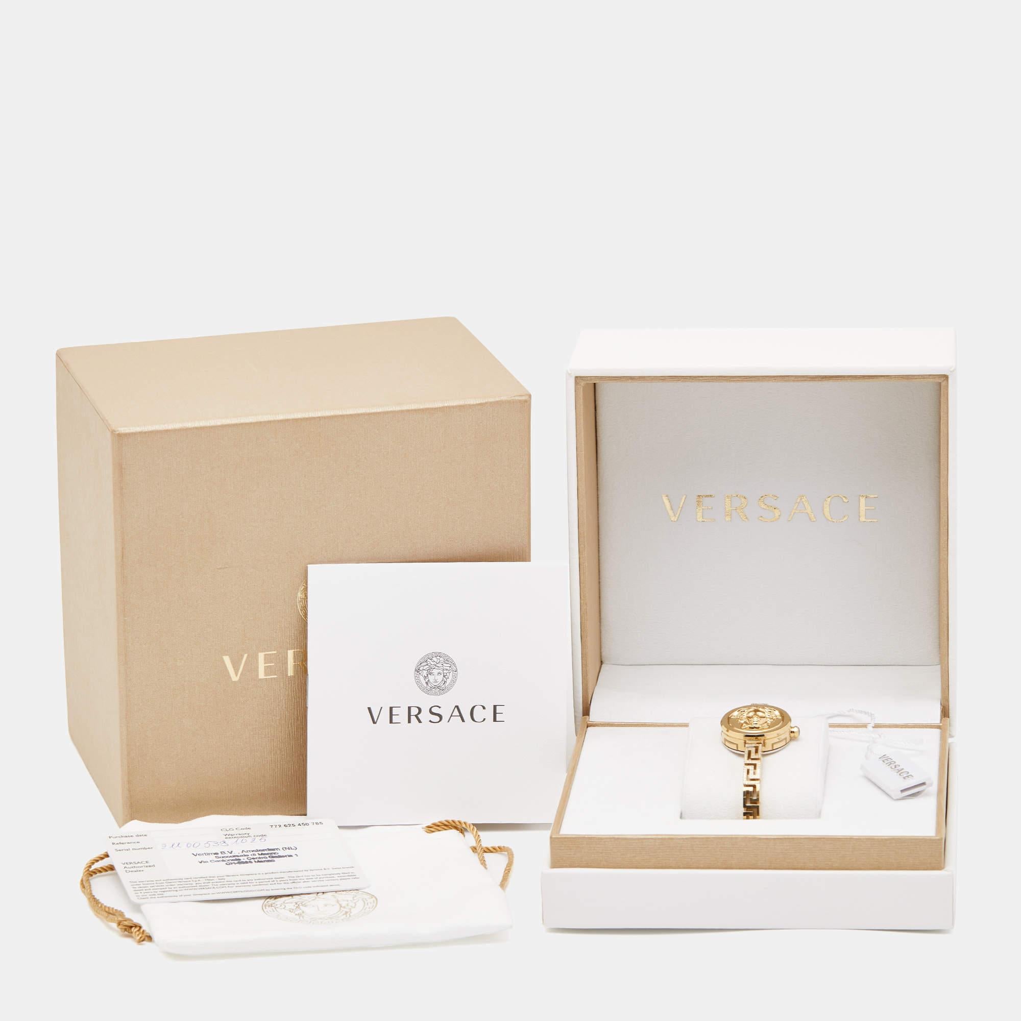Versace Black Gold Plated Stainless Steel Secret Watch VEZ500421 Women's Wristwa 1