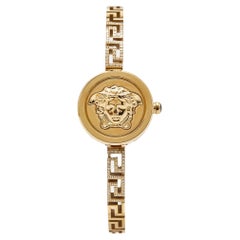 Versace Black Gold Plated Stainless Steel Secret Watch VEZ500421 Women's Wristwa