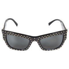 Versace Black & Gold Studded Sunglasses