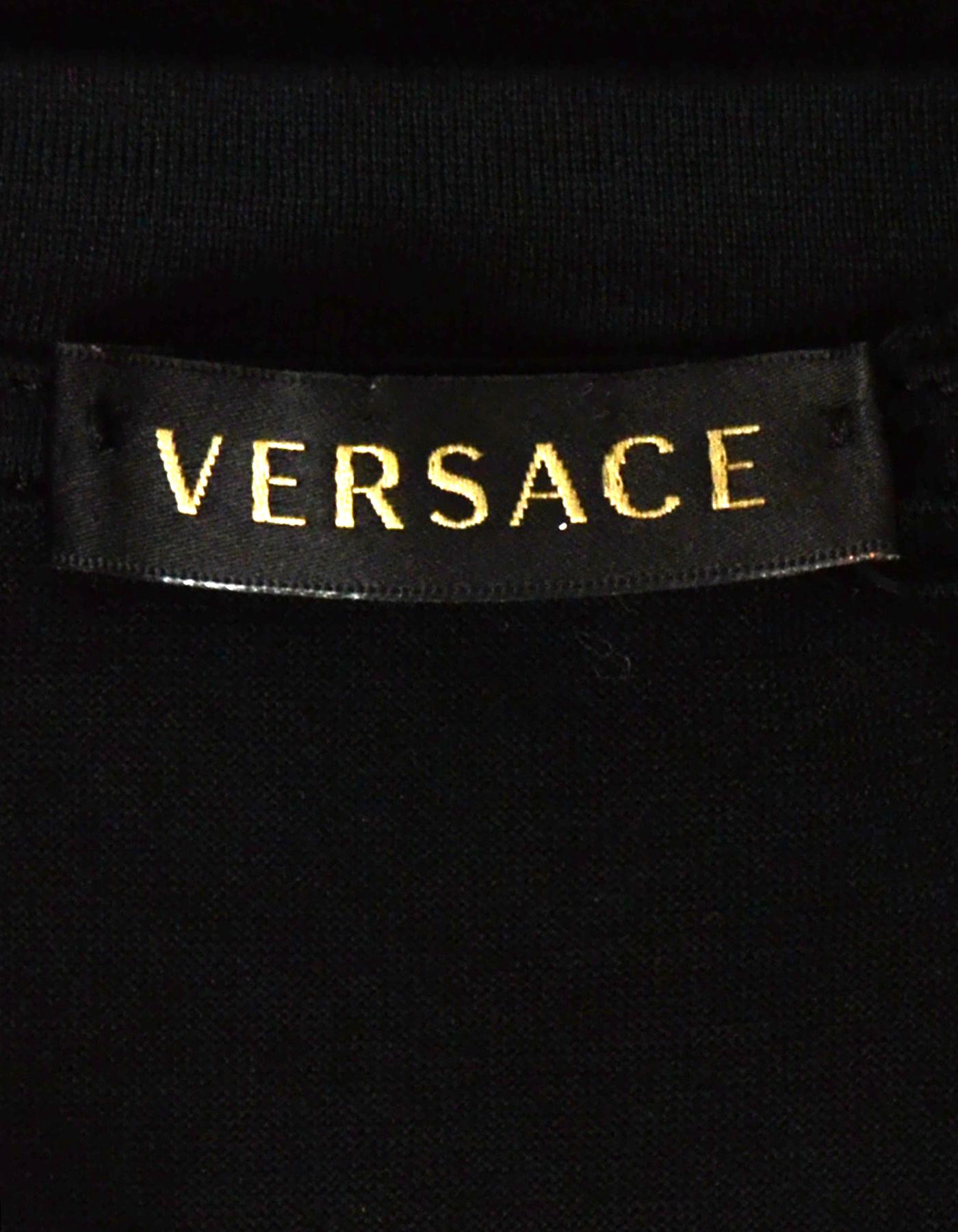 Women's or Men's Versace Black/Gold Vintage Logo T-Shirt sz IT40/ 4US