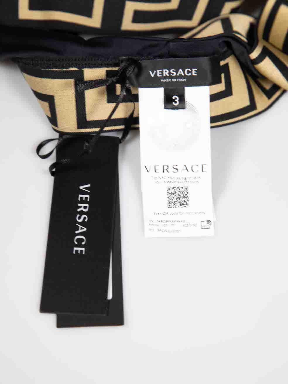 Versace Black Greca Border Swim Bikini Top Size XS For Sale 3