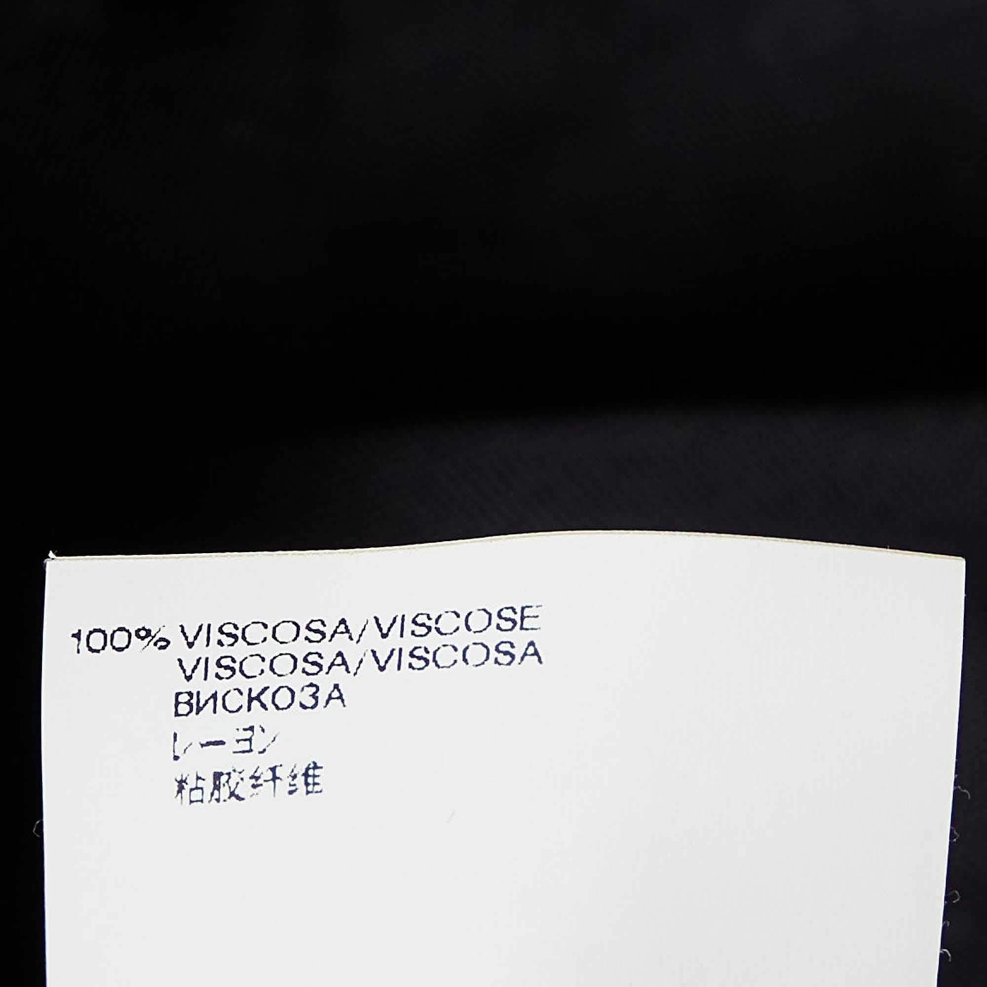 Versace Black Jersey Crystal Greca Embellished Tank Top M For Sale 2