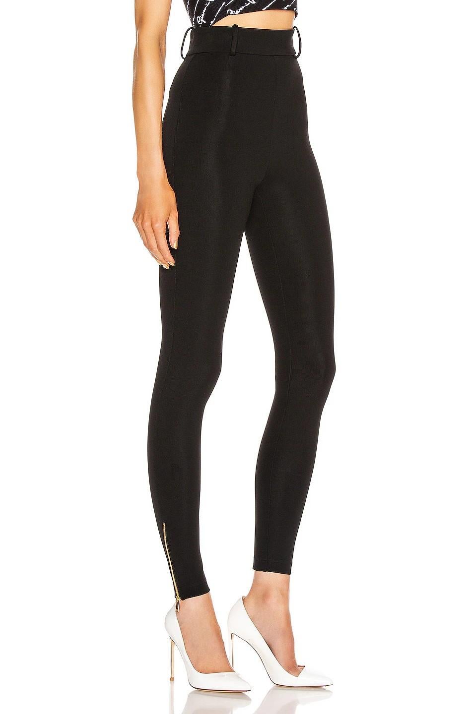 VERSACE Schwarze Jersey-Leggings Skinny-Hose mit goldenem Reißverschluss und Knöchelverschluss im Zustand „Neu“ in PUTNEY, NSW