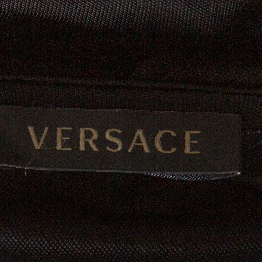 Versace Black Jersey Medusa Embellished Crew Neck T-Shirt L 1