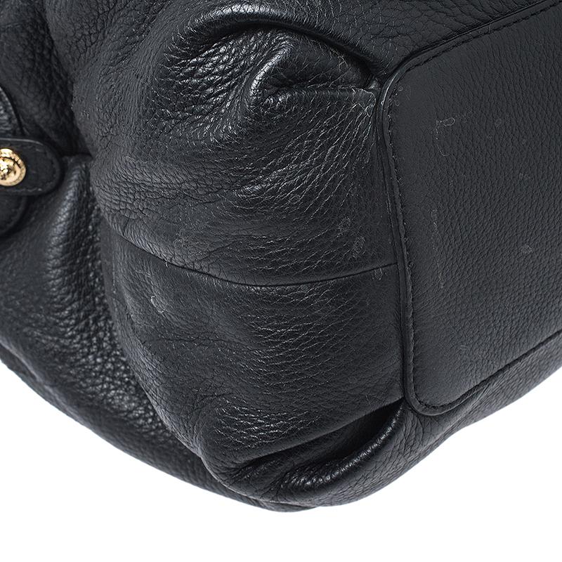 Versace Black Leather Chain Satchel 4