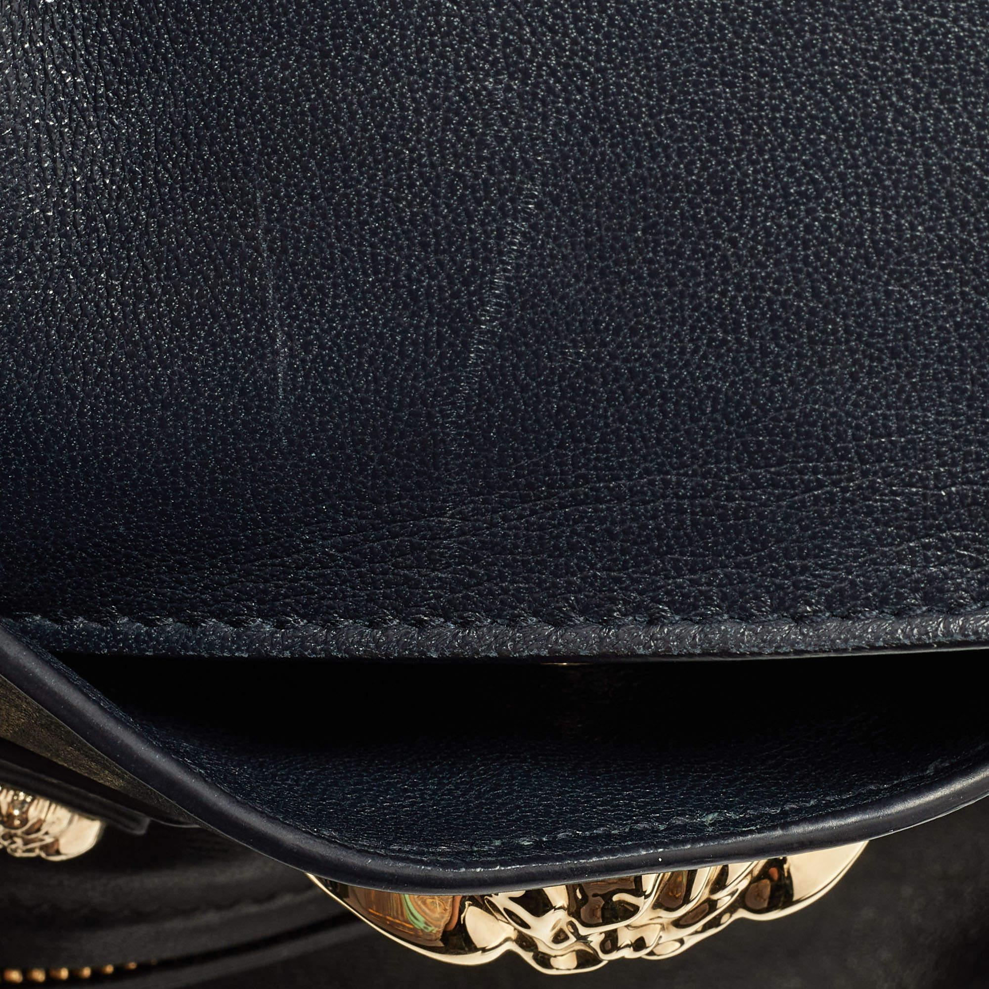 Versace Black Leather Donna Palazzo Shoulder Bag 9