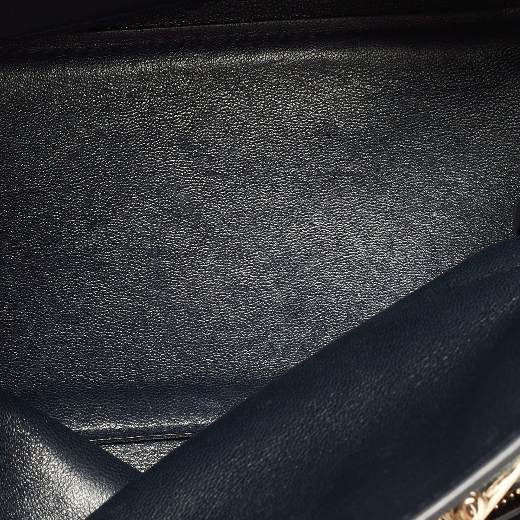Versace Black Leather Donna Palazzo Shoulder Bag 13
